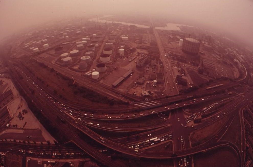 #79 Gulf And Arco Plants. Schuykill Expressway And Penrose Avenue, August 1973