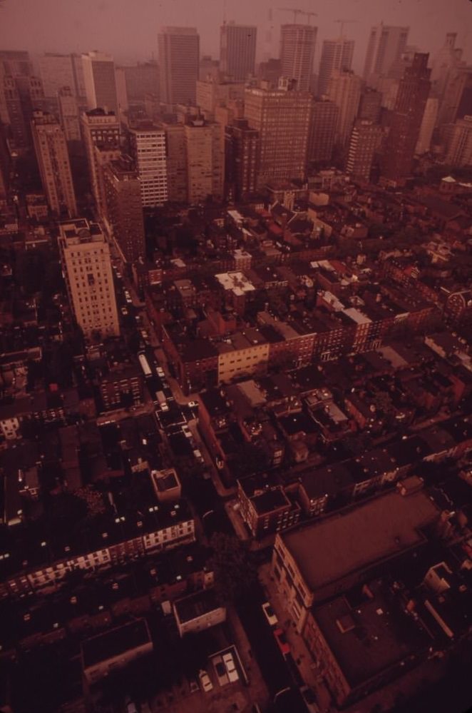 #85 Row Houses And Skyscrapers In Center City Area, August 1973