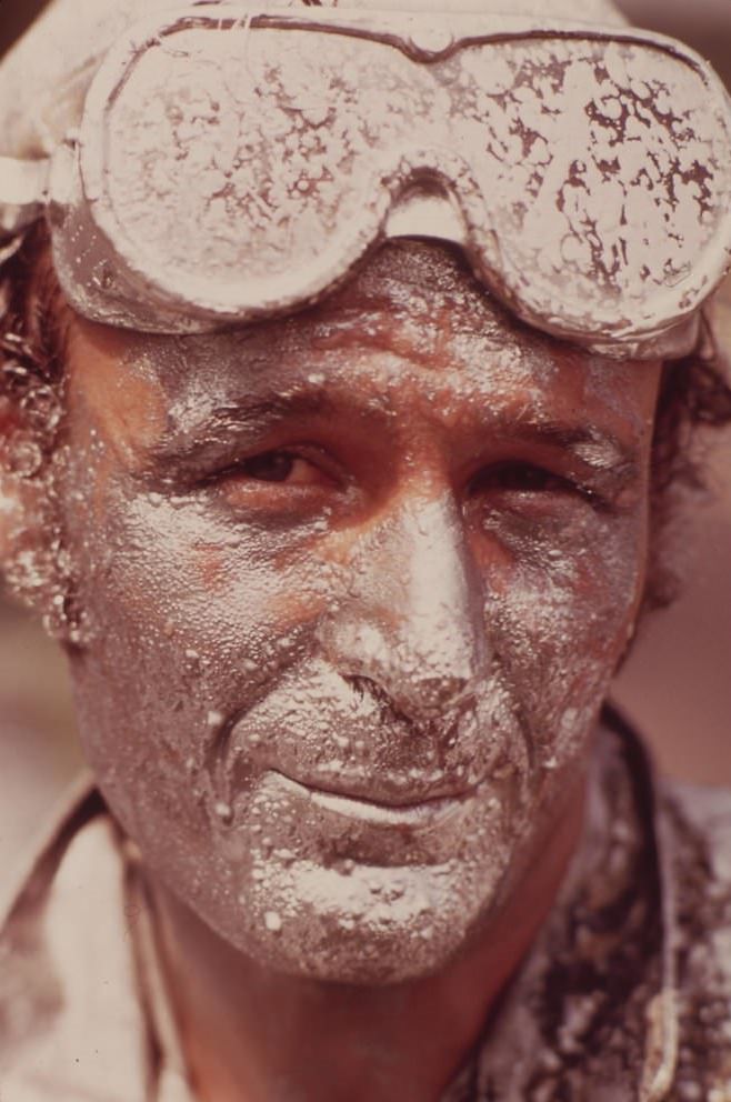 #95 Painter Working On Chain Link Fence, August 1973