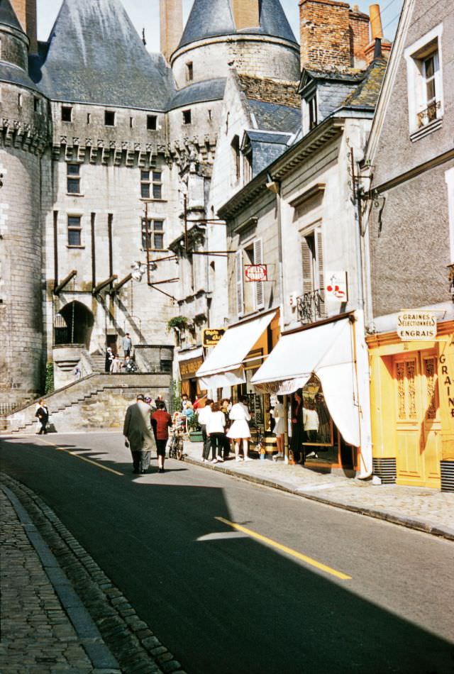 #31 View from Rue Gambatta of Château de Langeais, Langeais, Loire Valley, 1958