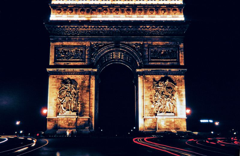 #49 L’Arc de Triomphe at night, Paris, 1956