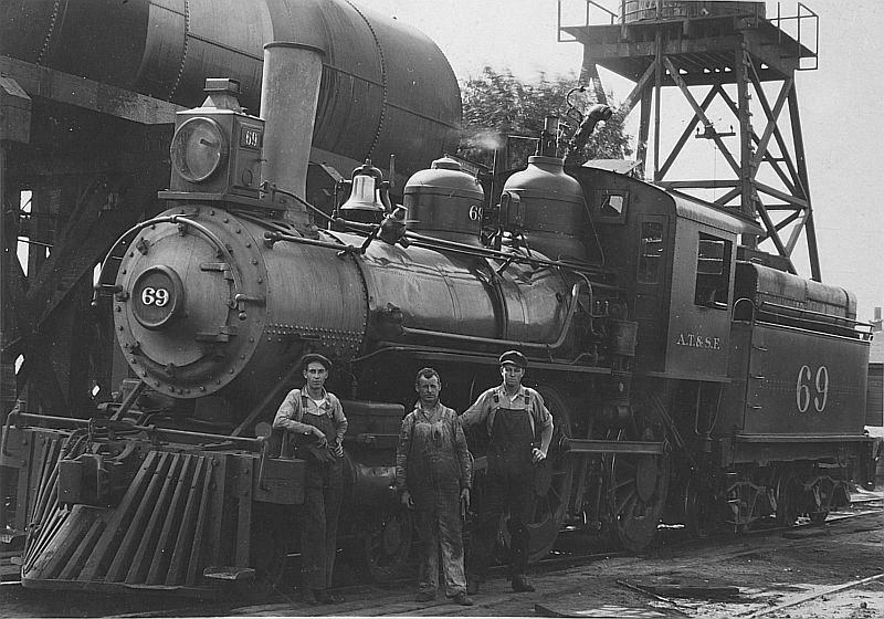 #31 Santa Fe Railroad Engine, Tulare, 1890