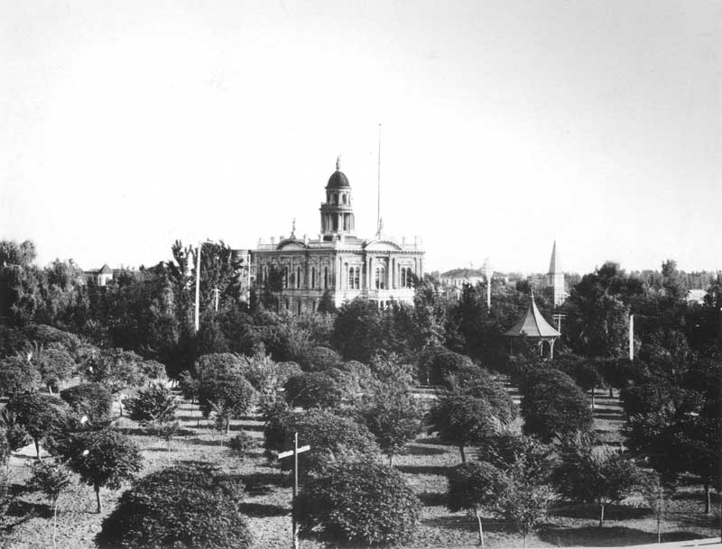 #1 Fresno Courthouse and grounds, 1890