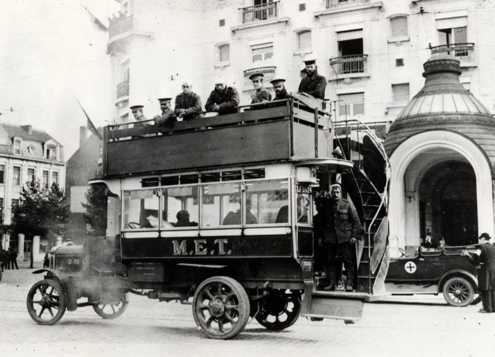 London Buses that Were Used to Transport British Soldiers to the Western Front During WWI WWI