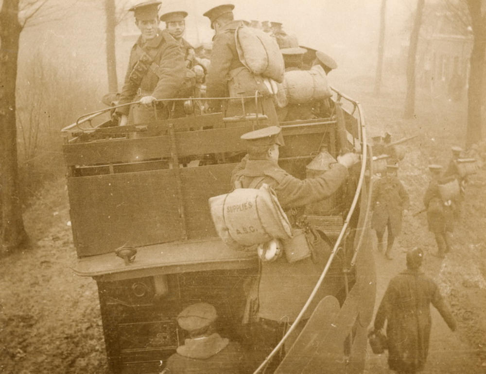 London Buses that Were Used to Transport British Soldiers to the Western Front During WWI WWI