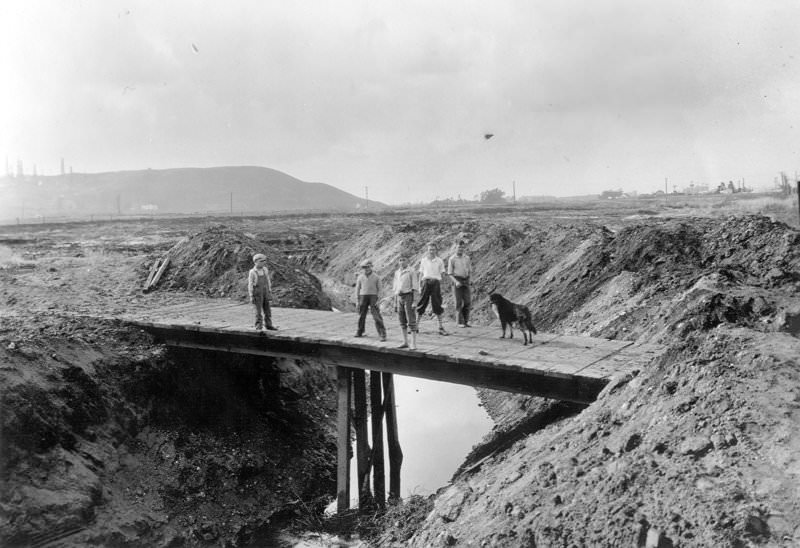 #32 Temporary Bridge Over Peat Fire, 1923