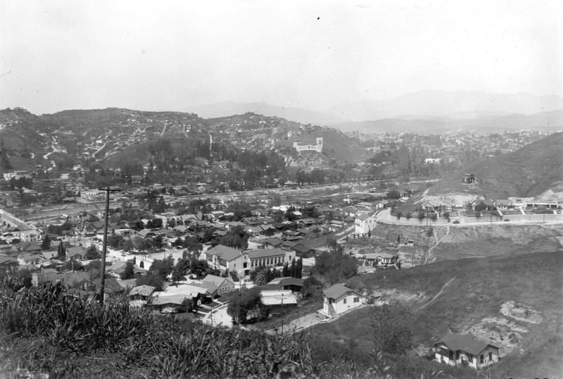 #16 Looking toward Southwest Museum from Montecito Heights, 1925