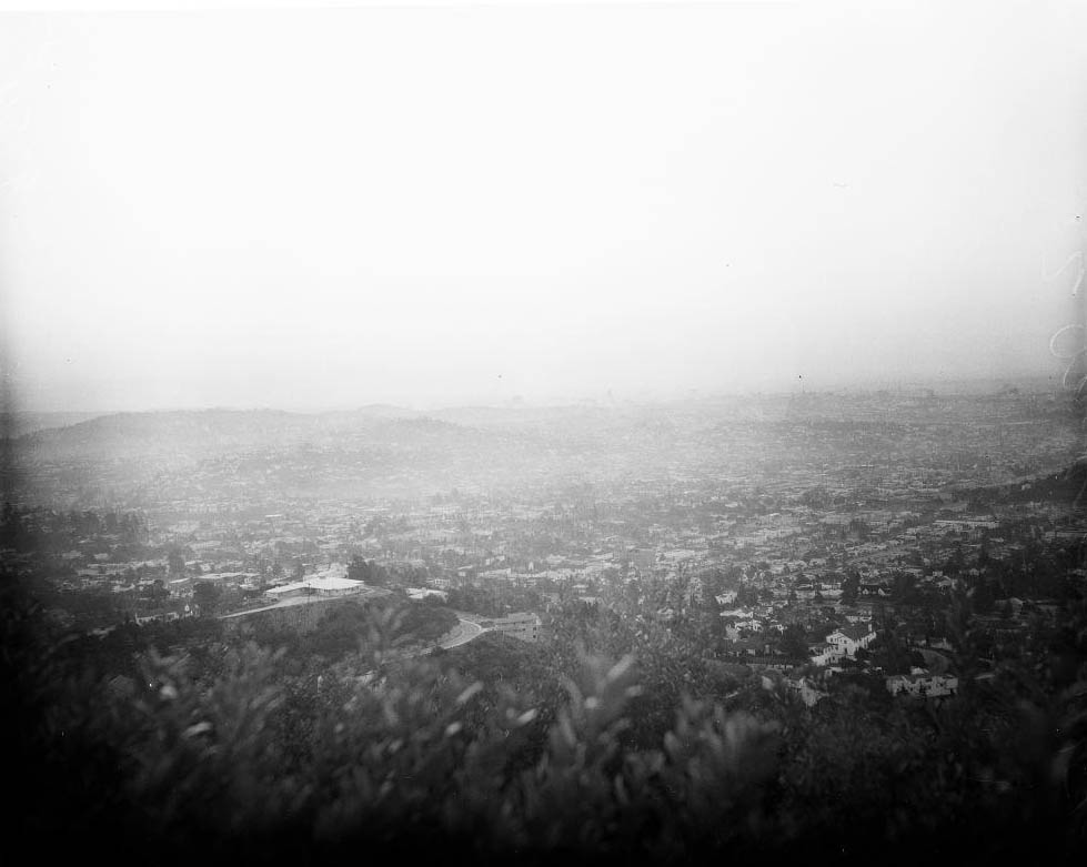 #85 Smog scenes over L.A. from Mount Hollywood (Griffith Park), 1952
