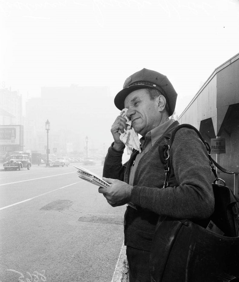 #118 Joseph Nold looking south from Poppy Peak in Pasadena, 1950