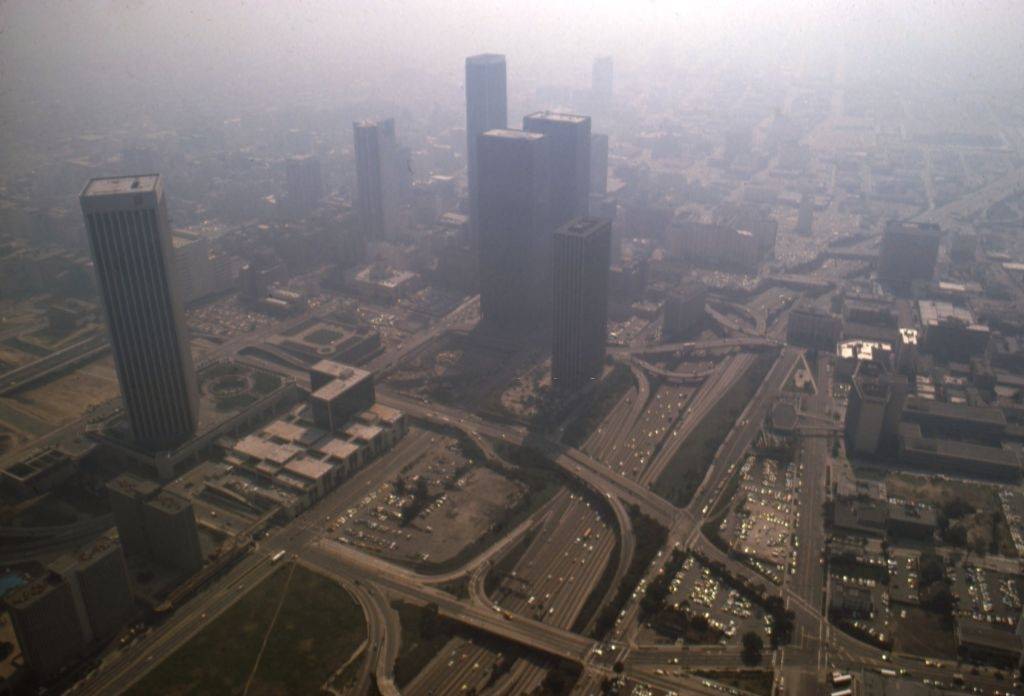 #138 Smoggy Aerial of Downtown