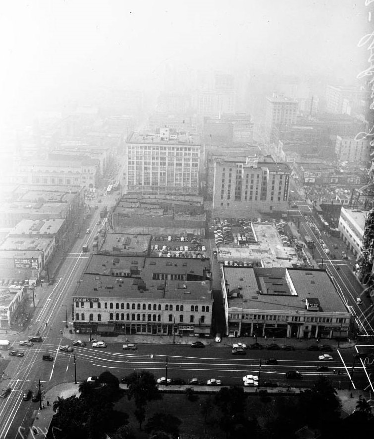 #18 Looking south from City Hall tower, 1947