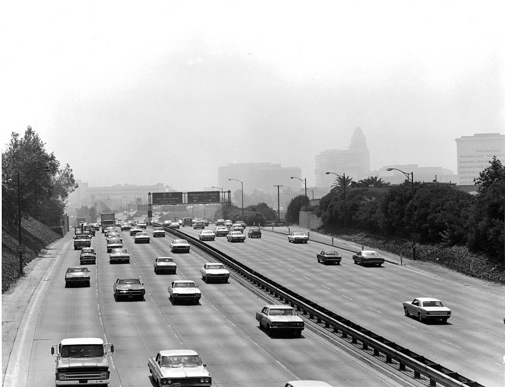 #142 Smoggy Day Over Hollywood Freeway in Los Angeles, 1965