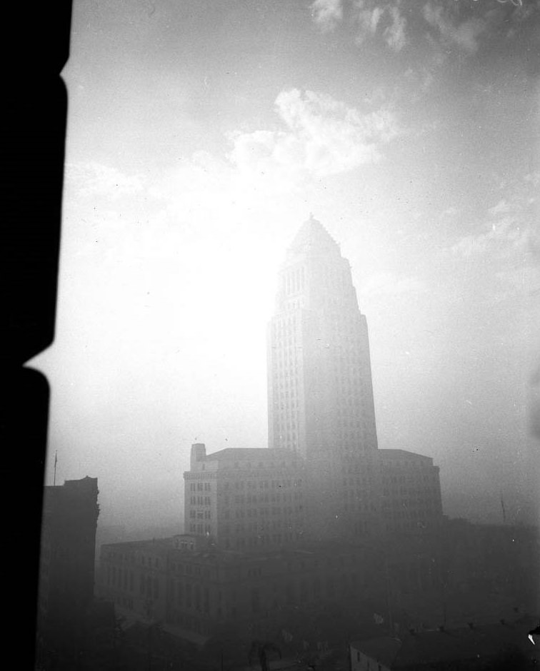 #36 Smog from 9th floor Hall of Justice, 1949
