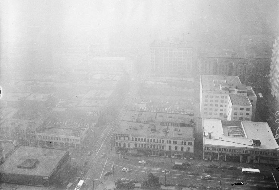 #39 Aerial views of smog over Los Angeles, 1949