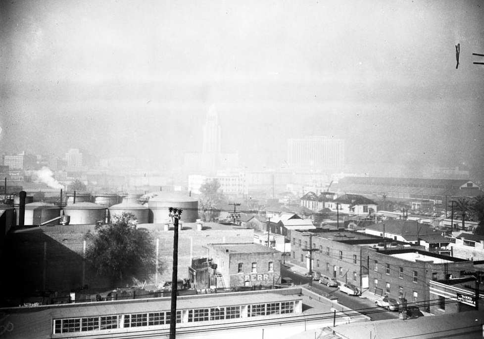 #44 View from Fort Moore Hill (South toward Broadway), 4 January 1949