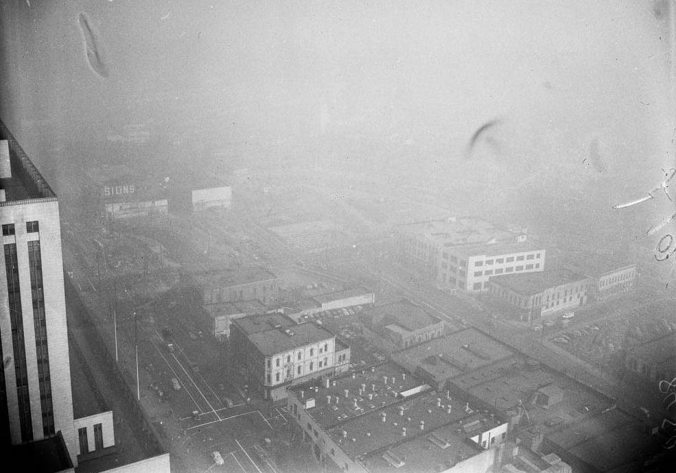 #56 Looking west from City Hall, 1949