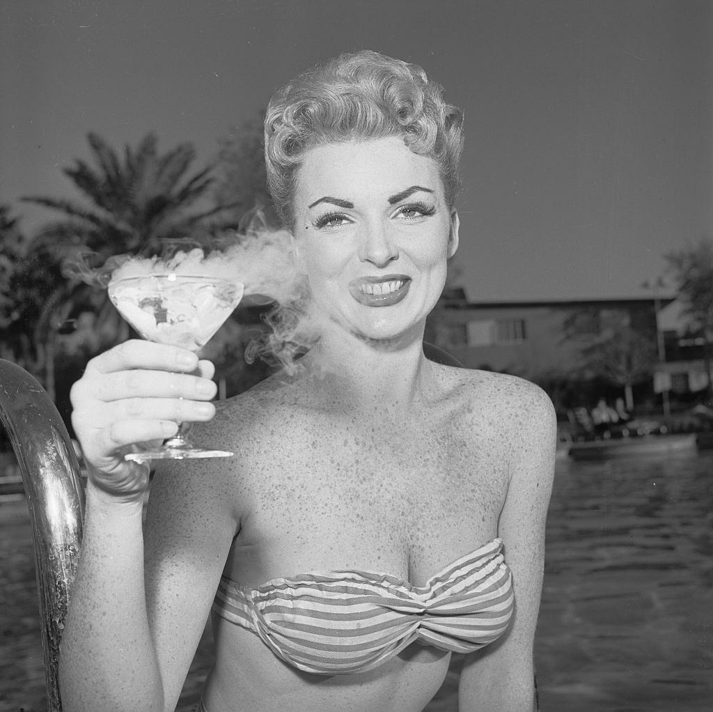 #77 Joan Sanders Holding a Cocktail in Los Angeles, 1950