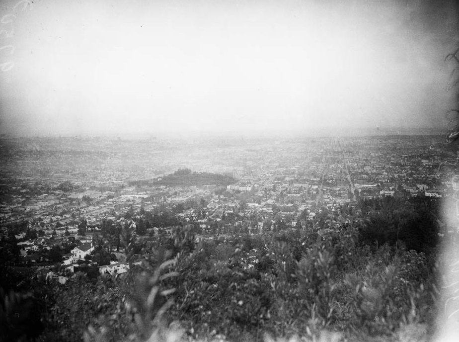 #84 Smog scenes over L.A. from Mount Hollywood (Griffith Park), 1952