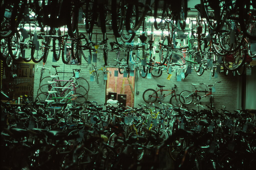 #66 Bike-mania–Budget Bike Shop on Regent Street, Madison, Dec 1987