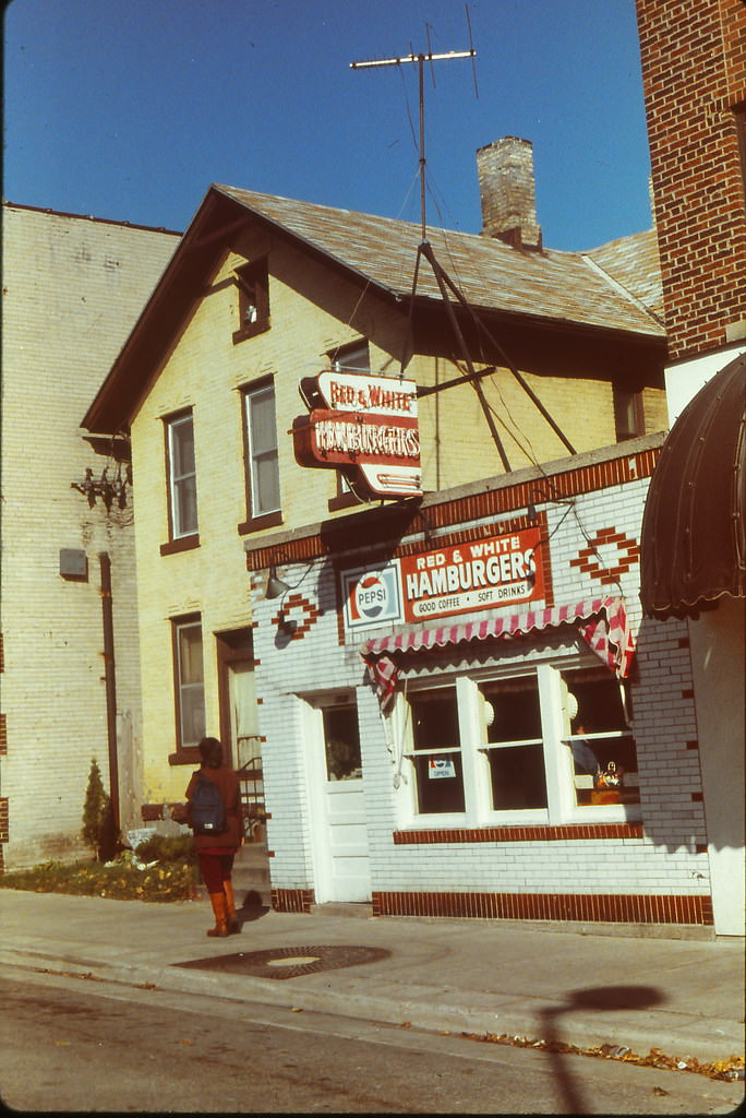 #9 Red & White Hamburgers, N Henry Street, north of State Street, Madison, WI Fall 1984