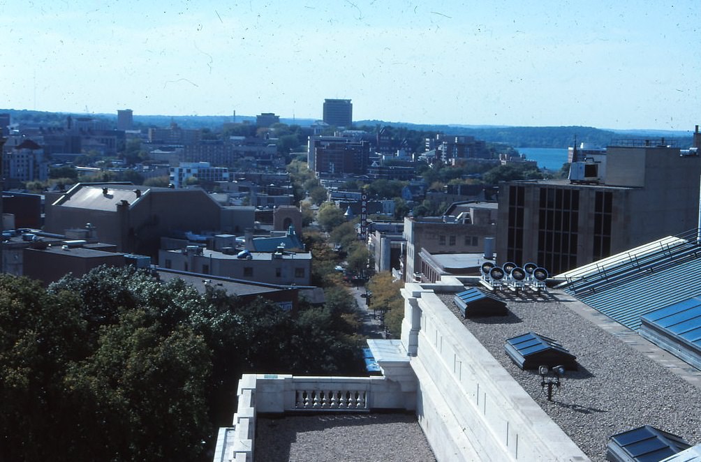 #44 Looking up State Street from Capitol, Madison, September 1997
