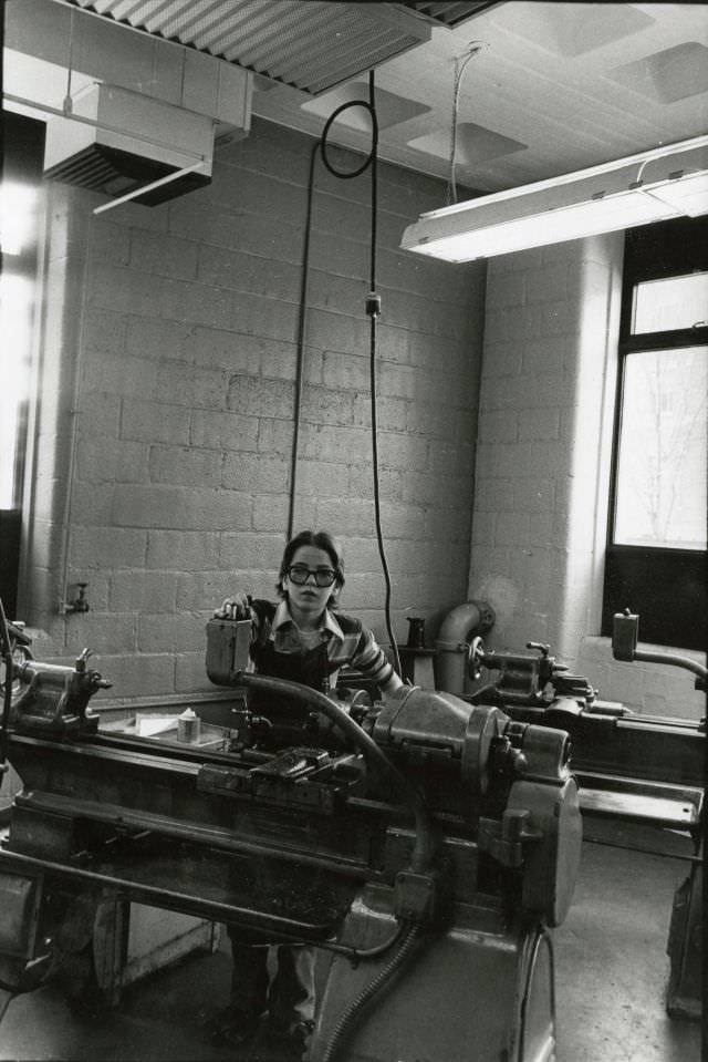 #41 Student with shop machine