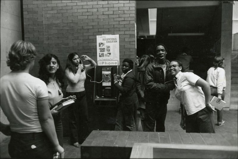 #50 Students in school hallway