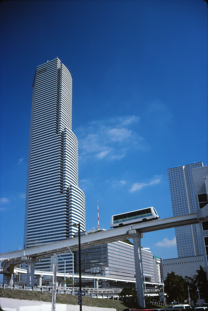#2 Miami Tower with Metromover Train, 1990s