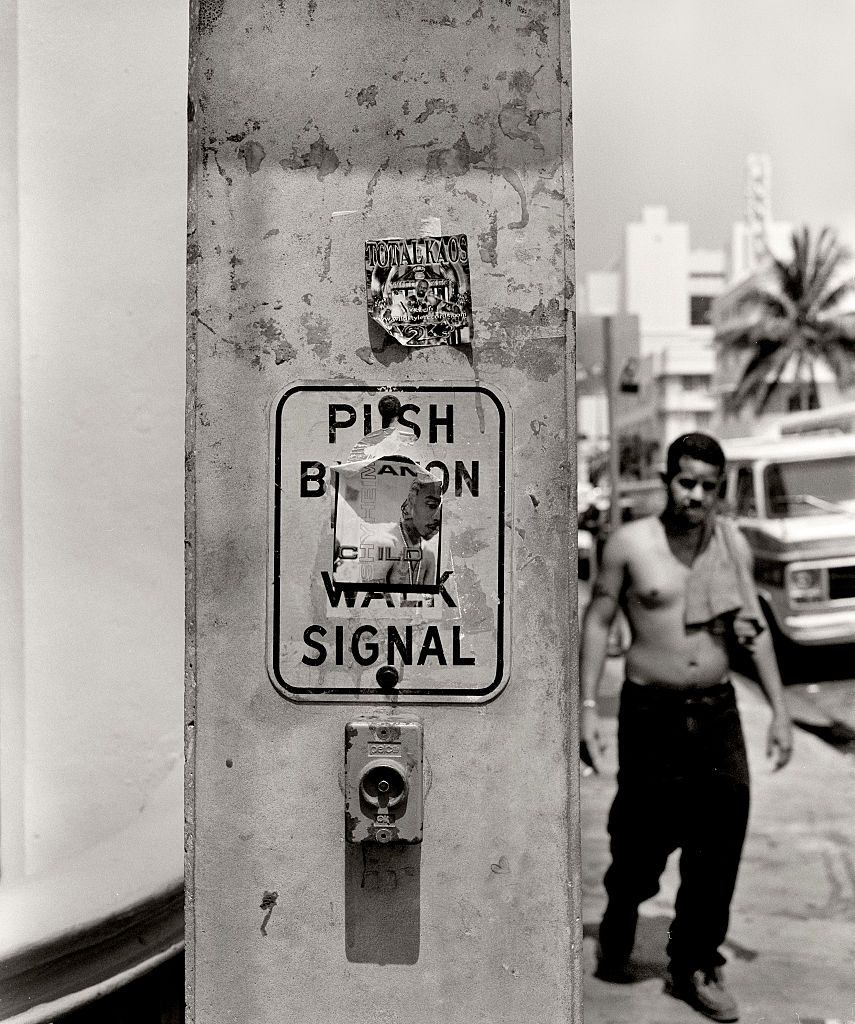 #39 Pedestrian light signal, Miami beach, Florida .