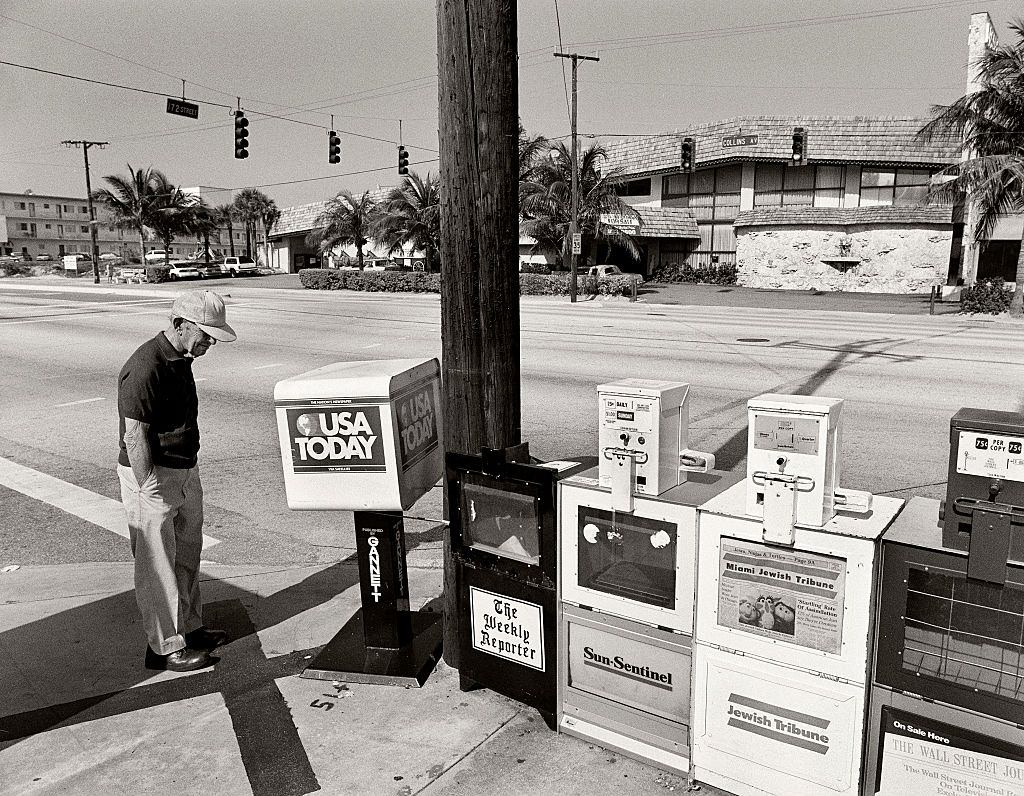 #76 Paper vending machines, Collins Avenue, Miami Beach, Florida.