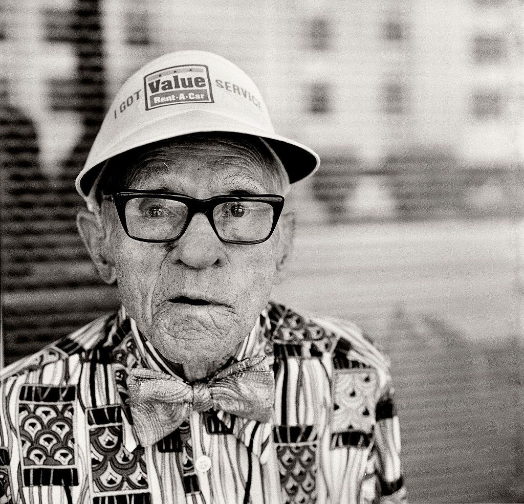 #77 Sunbird retiree on Washington Avenue, Miami Beach, Florida.