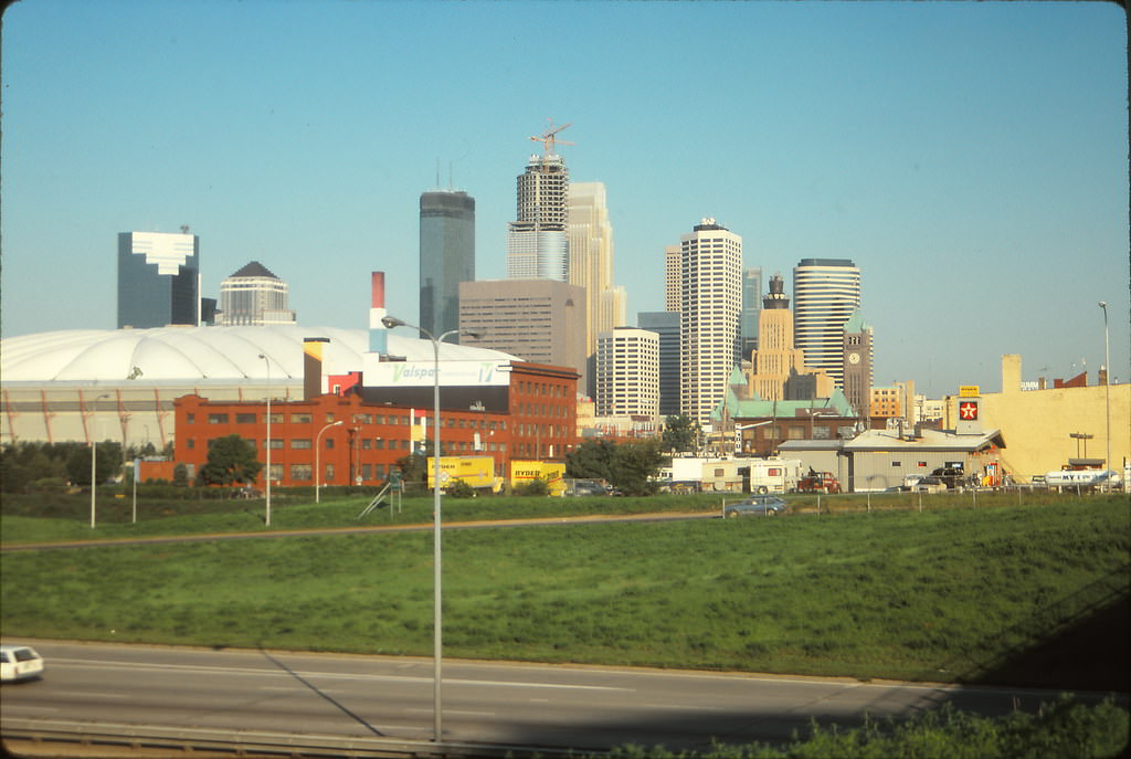 #109 Minneapolis Skyline from 7 Corners Area, August 1991