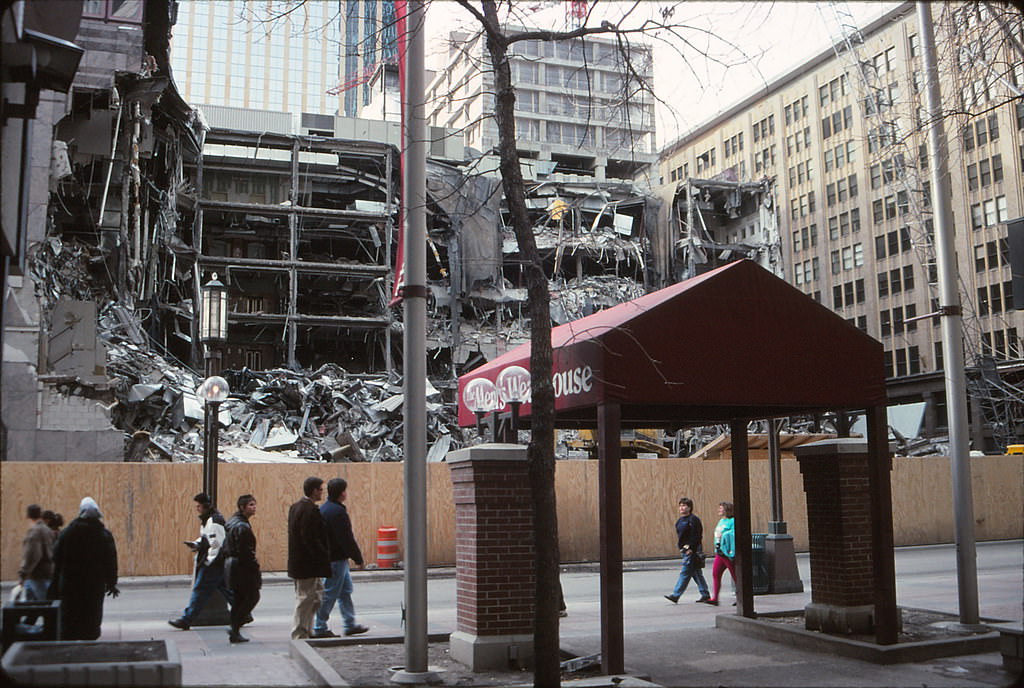 #38 Demolition of The Conservatory, Nicollet Mall, Minneapolis, 1990s.