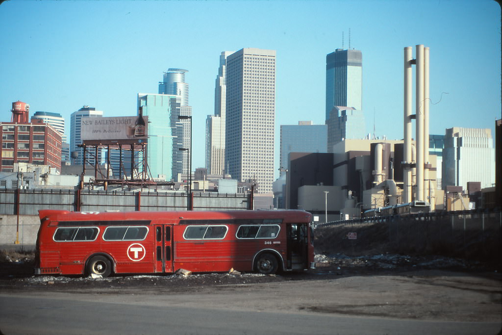 #21 Minneapolis Buildings with First Baptist Church in foreground, April 1993