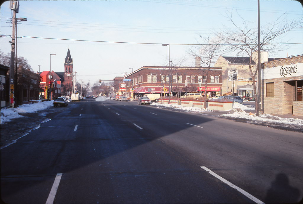 #163 Downtown Minneapolis from Fair Oaks area, Jan 1993