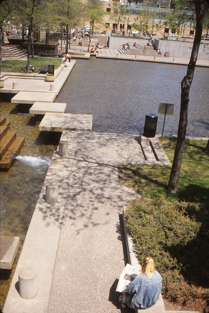 #172 Peavey Plaza, downtown Minneapolis, May 1993