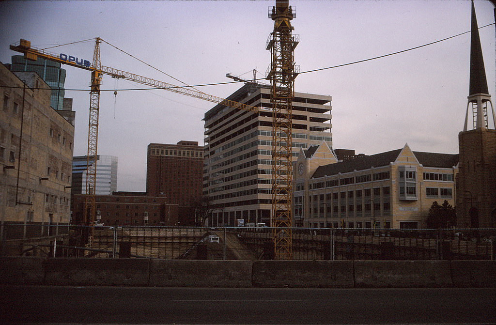 #8 New K-8 school under construction, Downtown, Minneapolis, 1998