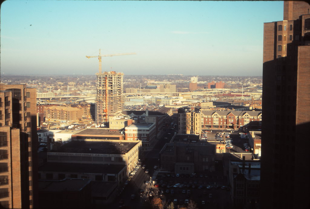 #14 Loring Park & Loring Heights from Hyatt Regency, Minneapolis, Nov 1990