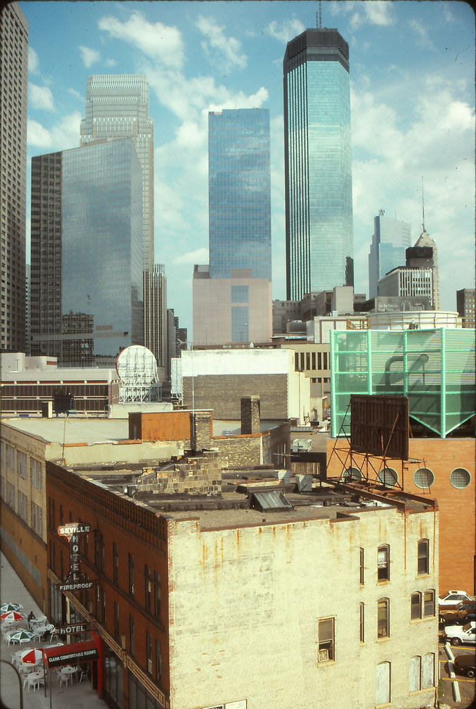 #89 Minneapolis Towers from 7th Street Garage, August 1991