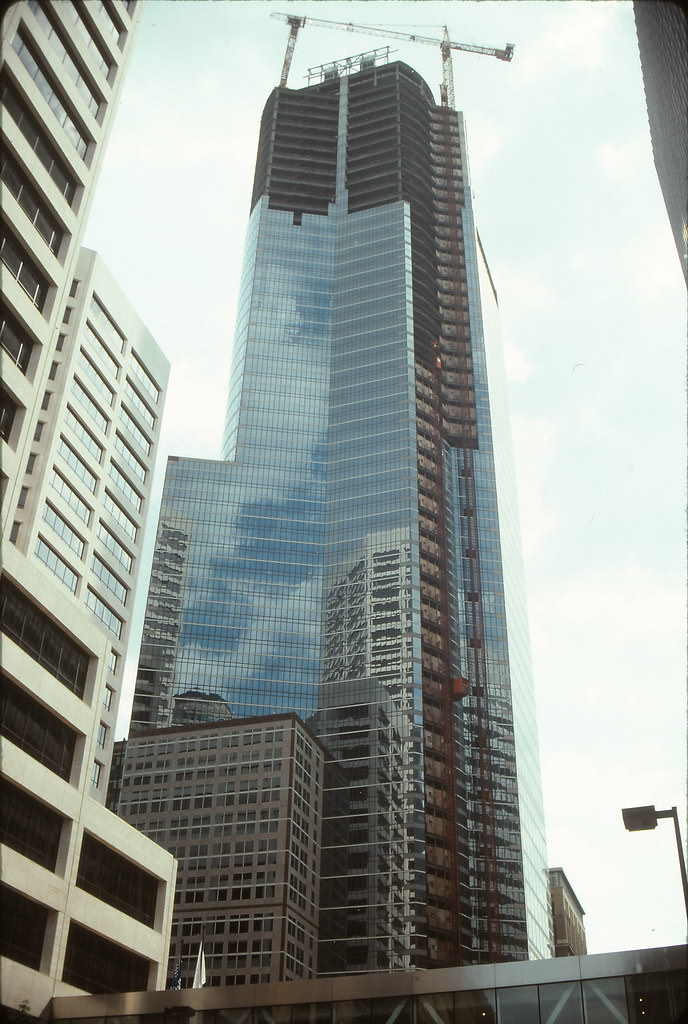 #93 First Bank Place Tower under construction, Minneapolis, August 1991