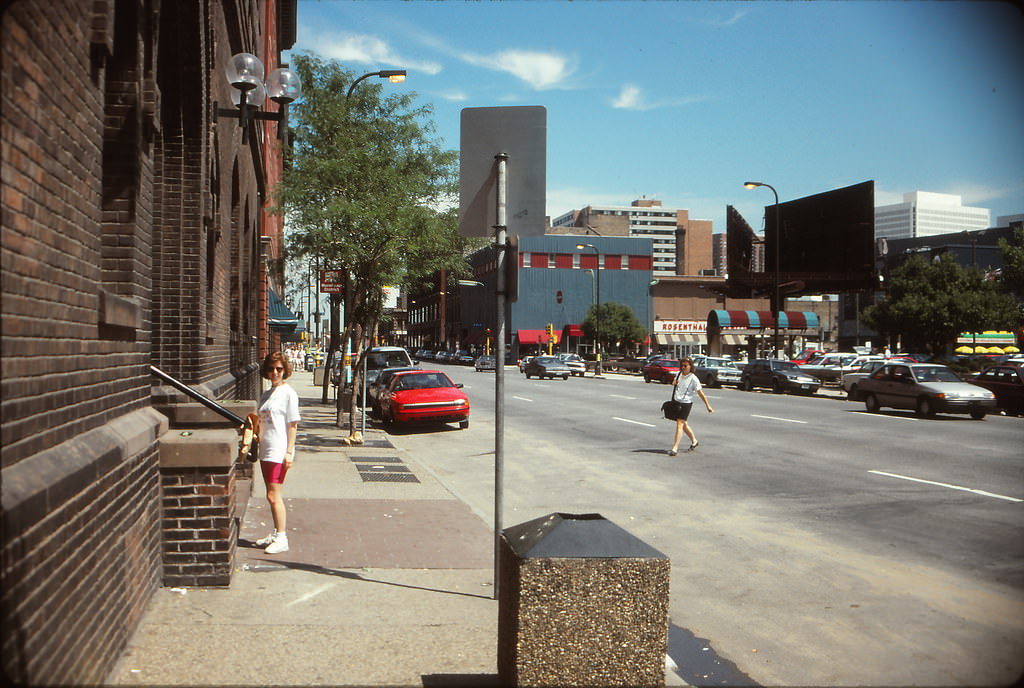 #99 Minneapolis: First Avenue, looking NE from 6th Street, August 1991