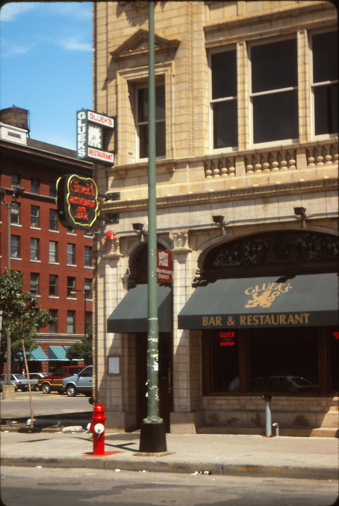 #101 Glueks on 6th Street, Minneapolis, August 1991