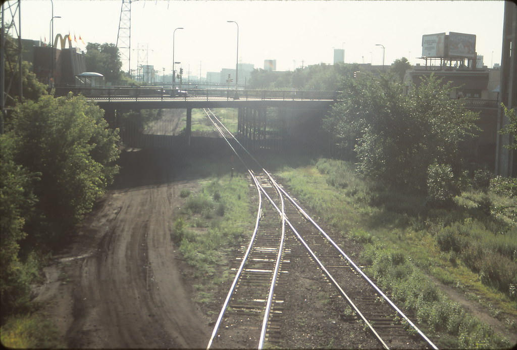 #107 Rail Tracks through Dinkytown, Minneapolis, August 1991