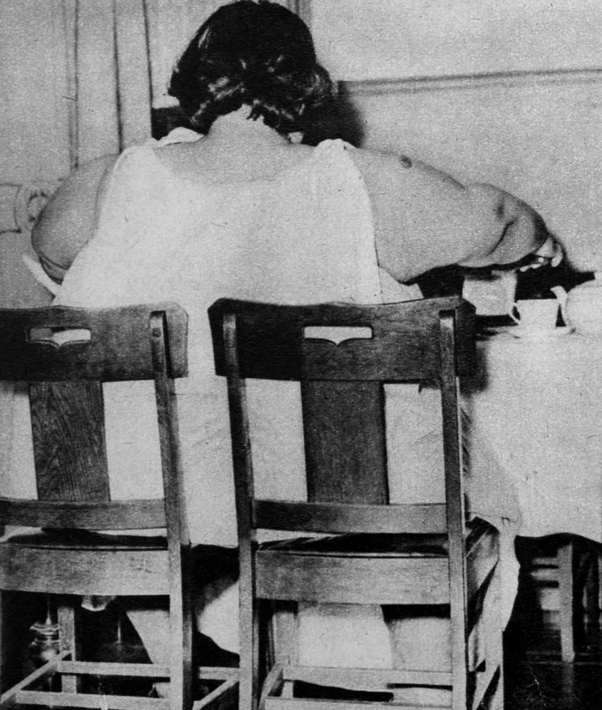 #3 Back View. “I wouldn’t trust just one chair, even if it was wide enough for me to sit on.” So Rose takes two.