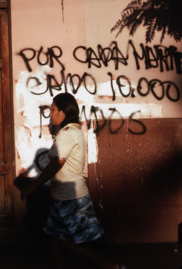 #5 Wall reads: “for every fallen martyr, 10,000 are born”, Managua, Nicaragua, 1978