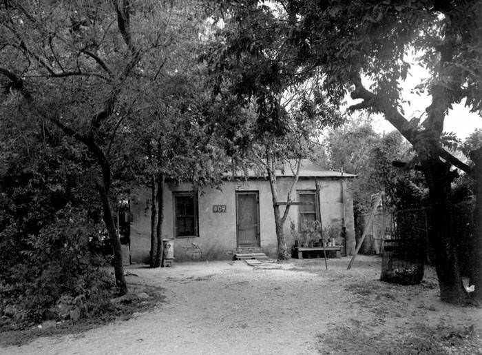 #31 Rear of small brick and tile house, 409 Camaron Street, San Antonio, 1968