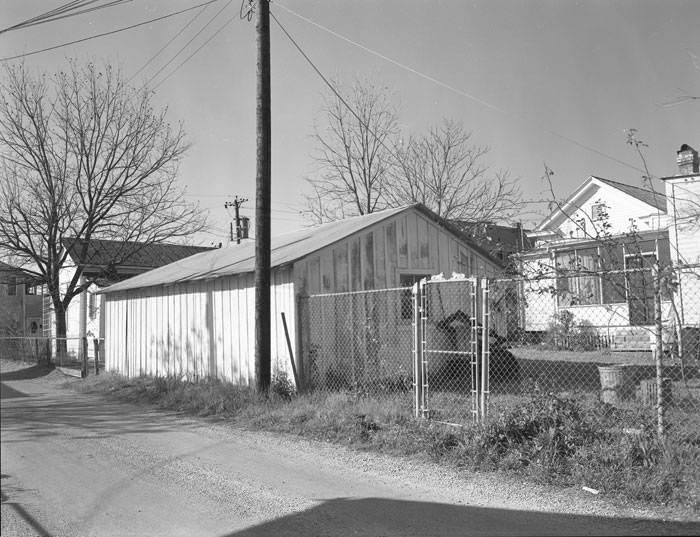 #49 Garage behind house at 606 Goliad Street, New City Block 703, 1965