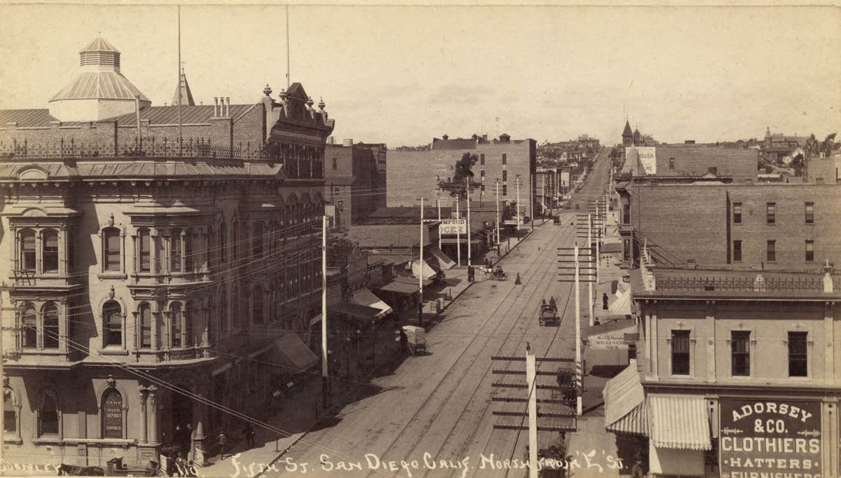 #27 Fifth St. San Diego, Calif. north from ‘E’ St., 1892