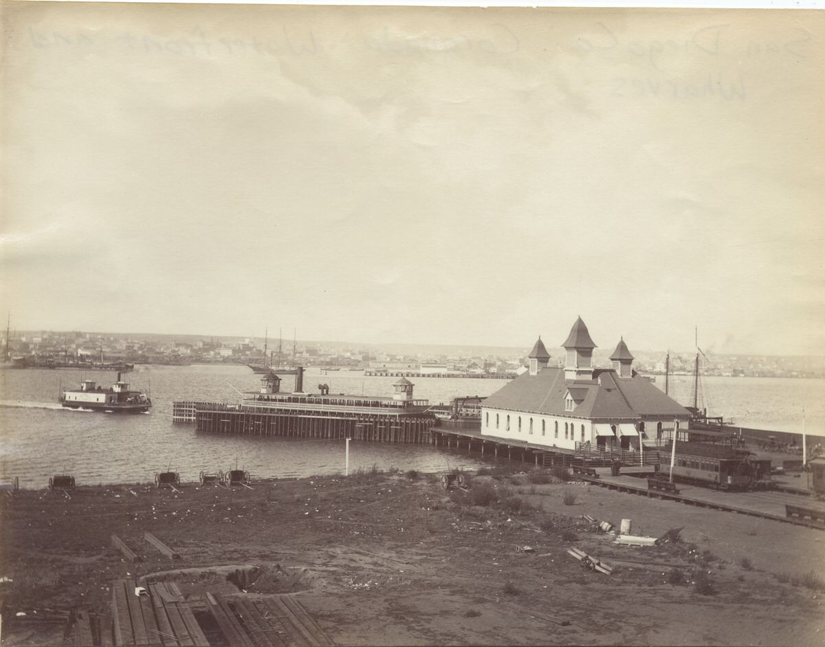 #86 San Diego Bay and City from Coronado Ferry Slip, 1895