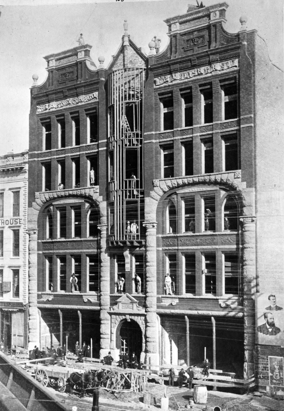#28 San Francisco, Market Street, Bancroft’s History Company building, 1886.
